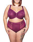 13294 Delightful Full Cup Bra And High Waist Brief Plum TKD Lingerie Curvy Kate Fashion F1