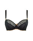 1507 TKD Lingerie Core Curvy Kate Ellace Balcony Bra Black Champagne Bra F