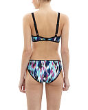 1603 TKD Lingerie Fashion Cleo Swim Avril Padded Balconnet Bikini Abstract Print Classic Pant B