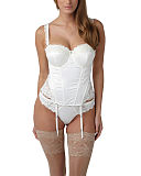 1603 TKD Lingerie Occassion Masquerade Serenity Padded Basque Ivory Thong F