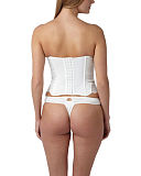 1603 TKD Lingerie Occassion Masquerade Serenity Padded Basque no straps Ivory Thong B