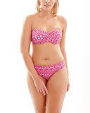 1608 TKD Lingerie Swimwear Cleo Swim Hattie Bandeau Bikini Pink Aztec Gather Pant F