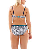 1608 TKD Lingerie Swimwear Cleo Swim Lucille Non Padded Balconnet Bikini Geo Stripe Classic Pant B