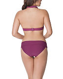 1608 TKD Lingerie Swimwear Curvy Kate Jetty Halterneck Bikini Cherry Berry Fold Over Brief B