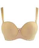 1609 TKD Lingerie Occasion Curvy Kate Luxe Multiway Bra With Straps Biscotti F