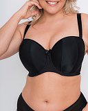 1609 TKD Lingerie Occasion Curvy Kate Luxe Multiway Bra With Straps Black Short F