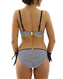 1701 TKD Lingerie Fashion Cleo Swim Lucille Balconnet Bikini Navy White Tie Side Pant B