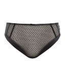 1702 TKD Lingerie Luxury Fashion Panache Black Ruby Brazilian Brief Black F