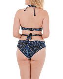 1707 TKD Lingerie Swimwear Fashion Curvy Kate Free Spirit Cross Over Bandeau Reversible Blue Mix Sho