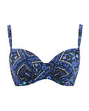 1707 TKD Lingerie Swimwear Fashion Curvy Kate Free Spirit Padded Balcony Bikini Blue Mix F.jpg