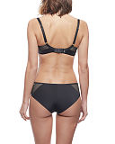 1708 TKD Lingerie Fashion Luxury Panache Black Arianna Moulded Plunge Bra Black Nude Brazilian Brief