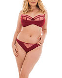 1708 TKD Lingerie Luxury Fashion Scantilly Peek a Boo Red Balcony Bra Bare Face Brief F