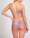 1712 TKD Lingerie Luxury Panache Etta Non Padded Balconnet Bra Mauve Brazilian Brief B