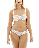 1801 TKD Lingerie Core Cleo Lucy Balconnet Bra White Brief F