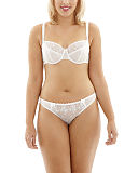 1801 TKD Lingerie Core Cleo Lucy Balconnet Bra White Thong F