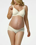1801 TKD Lingerie Maternity Cake Banana Parfait Flexiwire Bra Cream Control Brief F1