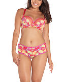 1802 TKD Lingerie Fashion Curvy Kate Blossom Balcony Bra Short Red Print F