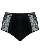 peek a boo lace high waist brief black