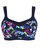 5021 Wired Sports Bra Graphic Print TKD Lingerie Panache Fashion CF1
