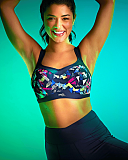 5021 Wired Sports Bra Graphic Print TKD Lingerie Panache Fashion L1