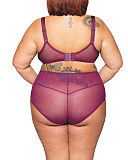 51930 Delightful Full Cup Bra And High Waist Brief Plum TKD Lingerie Curvy Kate Fashion B1