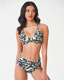 Adeje Halterneck Bkini And High Waist Pant Earthy Print TKD Lingerie Miss Mandalay L1