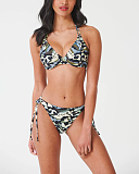 Adeje Halterneck Bkini And Tie Side Pant Earthy Print TKD Lingerie Miss Mandalay F1