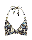 Adeje Halterneck Bkini Earthy Print TKD Lingerie Miss Mandalay CF1