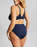Alexa Full Cup Bra And Deep Brief Navy TKD Lingerie Sculptresse Fashion B1