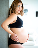 Ambition Triangle Maternity Bra And Brief Black TKD Lingerie Hotmilk Core L1