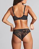 Amour High Apex Balcony Bra And Brazilian Black