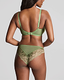 Ana High Apex Plunge And Brazilian Sage Sand TKD Lingerie Panache Fashion B1