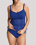 Anya Crochet Balconnet Tankini And Classic Pant French Blue TKD Lingerie Panache Fashion F2