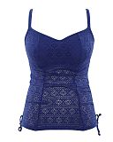 Anya Crochet Balconnet Tankini French Blue TKD Lingerie Panache Fashion CF1