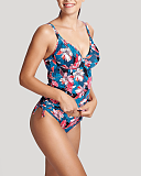 Anya Riva Print Balconnet Tankini And Gather Pant Blue Floral TKD Lingerie Panache Swimwear Fashion