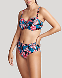 Anya Riva Print Twist Bandeau Bikini And Midi Pant Blue Floral TKD Lingerie Panache Fashion F2