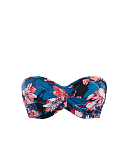 Anya Riva Print Twist Bandeau Bikini Blue Floral TKD Lingerie Panache Fashion CF1