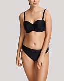 Anya Riva Twist Bandeau Bikini And Fold Pant Black TKD Lingerie Panache Swim Core F2
