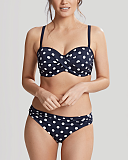 Anya Riva Twist Bandeau Bikini And Gather Pant Navy Vanilla TKD Lingerie Swimwear Core F2