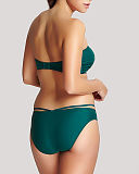 Anya Twist Bandeau Bikini And  Strappy Classic Pant Forest TKD Lingerie Panache Swim Fashion B1