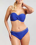 Anya Voyage Bandeau Bikini No Straps And Classic Pant Cobalt TKD lingerie Panache Swim Fashion FC