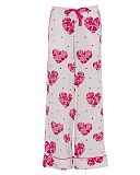 Aria Heart Printed Jersey Pyjama Bottoms White Mix TKD Lingerie Cyberjammies Fashion CF1