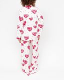 Aria Heart Printed Jersey Pyjama Set White Mix TKD Lingerie Cyberjammies Fashion B1