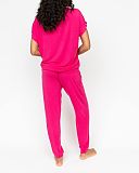 Aria Slouch Jersey Pyjama Set Bright Pink TKD Lingerie Cyberjammies Fashion B1