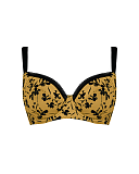 Artisan Balcony Bra Ochre Black TKD Lingerie Curvy Kate Fashion CF1