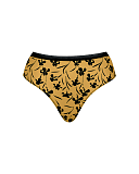 Artisan High Waist Brief Ochre Black TKD Lingerie Curvy Kate Fashion CF1