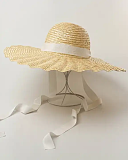 Belle Wide Brim Hat Beige Bask TKD Lingerie F1