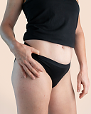 Bikini Brief Moderate Absorbency Black Sahara TKD Lingerie S1