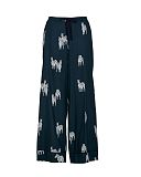 Blake Zebra Print Wide Leg Pyjama Bottoms Dark Green Mix TKD Lingerie Cyberjammies Fashion CF1