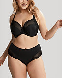 Bliss Full Cup Bra And Deep Brief Noir TKD Lingerie Sculptresse F1